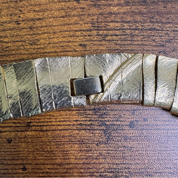 Les Bernard Gold Cleopatra Choker Necklace Egyptian Revival Vintage Unsigned - Picture 5 of 8